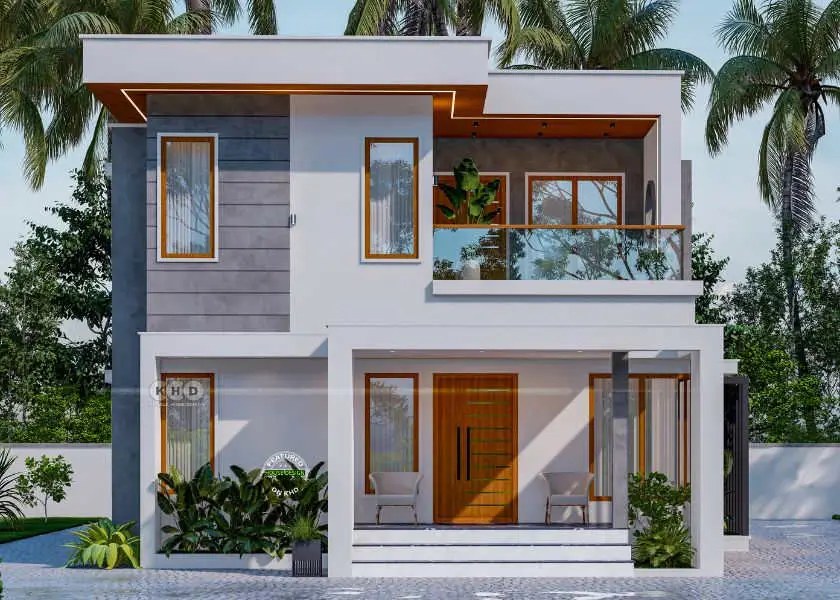 Desain Rumah Minimalis 2 Lantai dengan Balkon Kecil